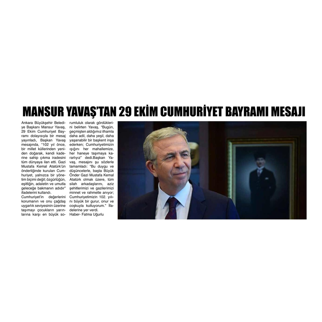 📰 POLATLI İSTİKLAL - 29 EKİM 2025