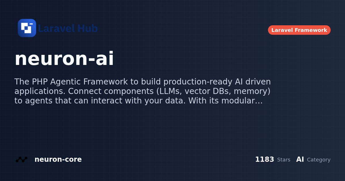 Build AI-powered agents directly in PHP. 🤖
Neuron AI brings LLMs, memory, and orchestration to Laravel &amp; Symfony — with built-in monitoring via Inspector.

laravel-hub.com/blog/neuron-ai…