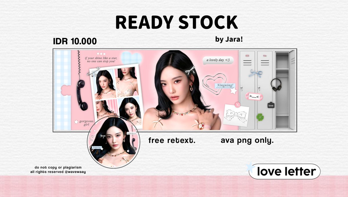 hanfornoah's tweet image. Help repost? Thank you so much! 🪩🤍

Hii, aku punya layout rs Ningning dari Elle Style Awards! 🫶🏻✨ Pricinya 10K/ea, bisa bundle sama layout wabis (+7K) ⭐💗 payment via QRIS yap, detail di foto &amp;lt;3

#zonauang #zonaba ready stock aespa gg cewe