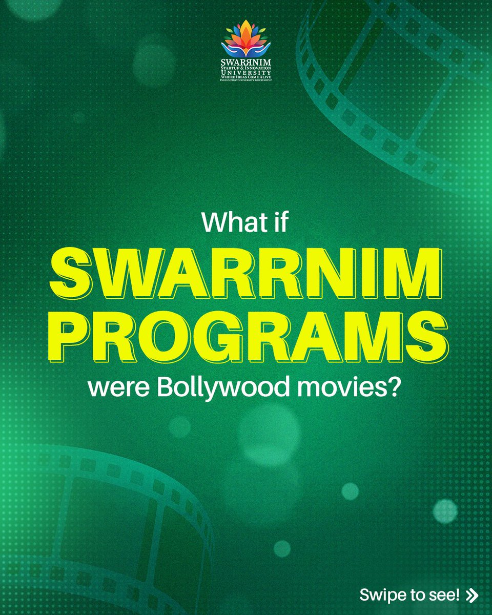 SwarrnimUni's tweet image. What if college programs had Bollywood-style blockbusters?
From engineering thrillers to fashion dramas - Swarrnim’s got a hit in every genre!
.
.
.
.
#SwarrnimUniversity #CampusBlockbusters #BollywoodVibes #EngineeringThriller #FashionDrama #StartupSaga #DesignDiaries