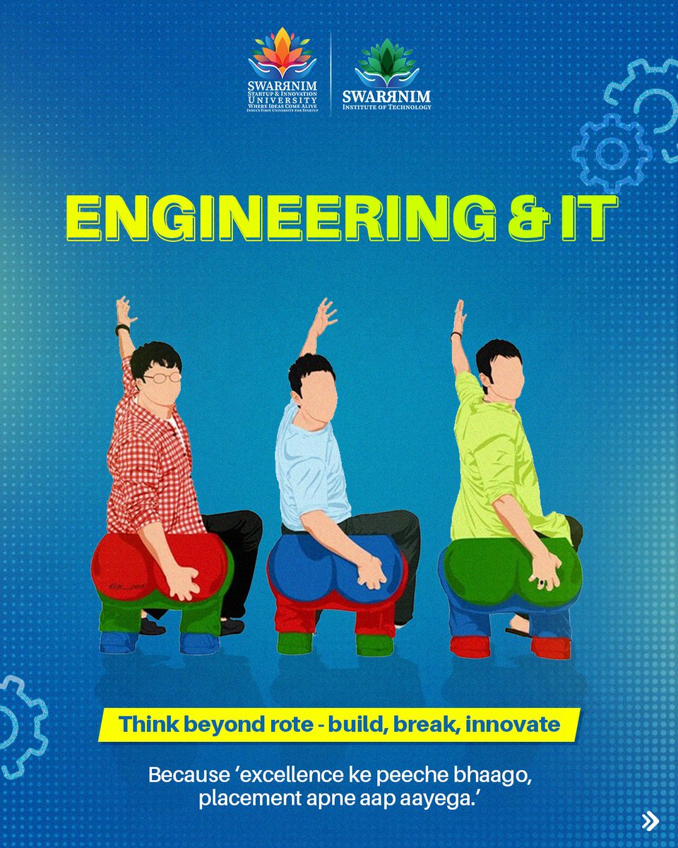 SwarrnimUni's tweet image. What if college programs had Bollywood-style blockbusters?
From engineering thrillers to fashion dramas - Swarrnim’s got a hit in every genre!
.
.
.
.
#SwarrnimUniversity #CampusBlockbusters #BollywoodVibes #EngineeringThriller #FashionDrama #StartupSaga #DesignDiaries