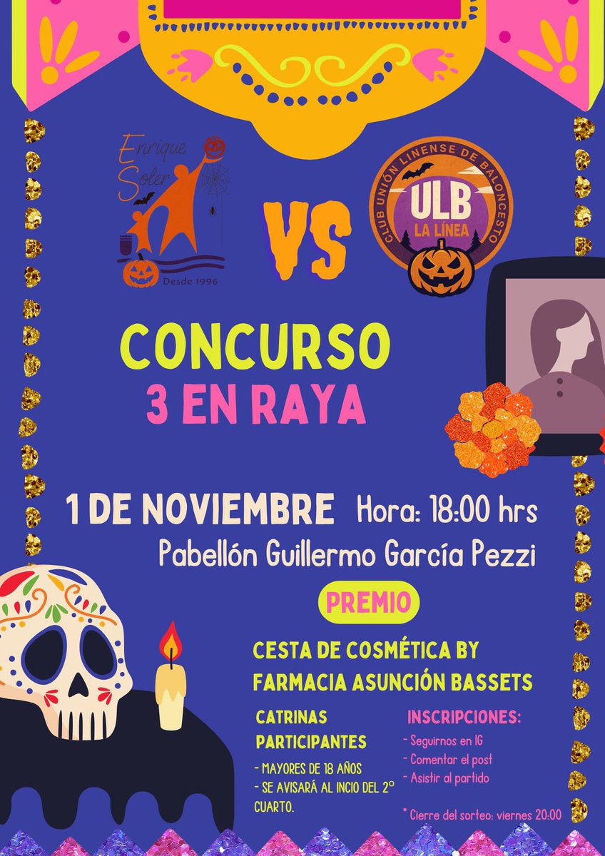 ¿Quieres ganar una cesta de cosmética por cortesía de la Farmacia Asunción Bassets? 

Fíjate en el cartel:síguenos en Instagram, comenta el post y ve al partido del próximo sábado 1 de noviembre a las 18:00h en el Pezzi

Cierre de concurso el viernes
Va a ser una tarde divertida