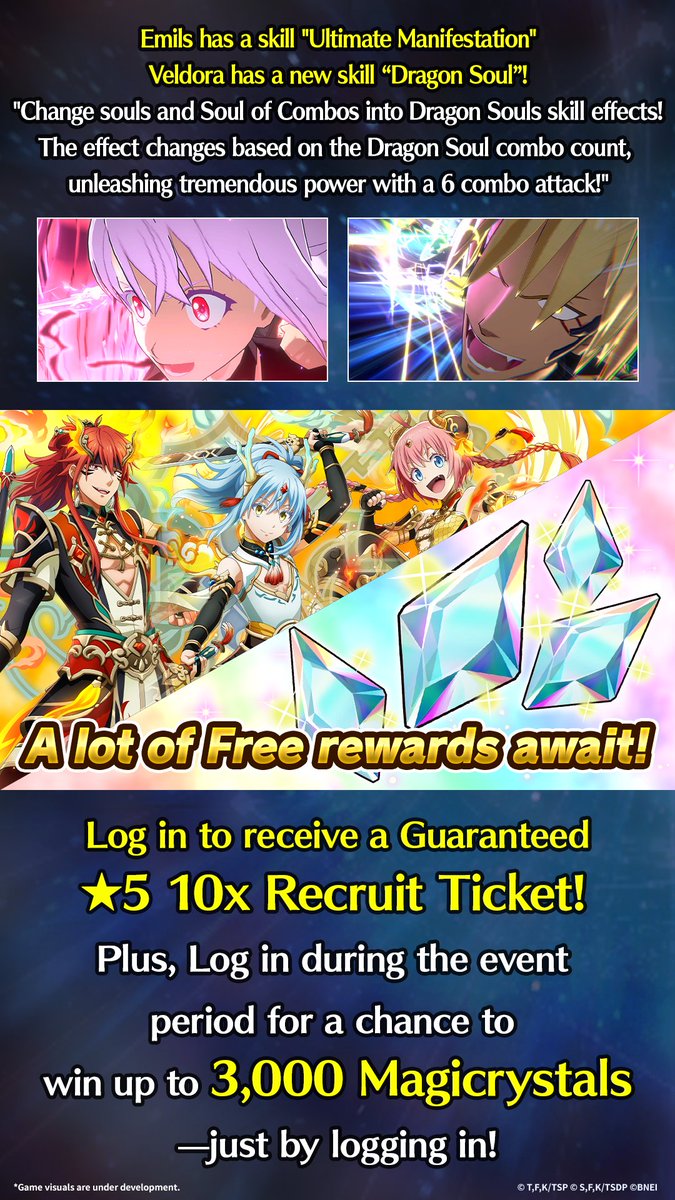 SlimeIM_en's tweet image. 🎉4th Anniversary PD Letter is here!

Get the scoop on exciting 4th Anniversary event.

Tap the image for more info!

#ISEKAIMemories #SlimeIM #tensura