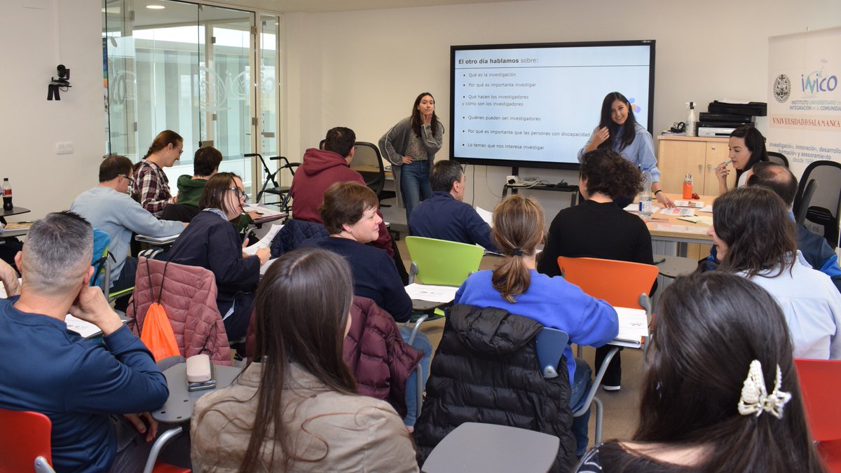 Se está desarrollando en el INICO la sesión “Ejemplos de investigaciones en #discapacidad”, dentro de la formación para personas con discapacidad intelectual y/o del desarrollo como coinvestigadores.

Más info: 👇
inico.usal.es/cursos_formaci…

Seguimos.