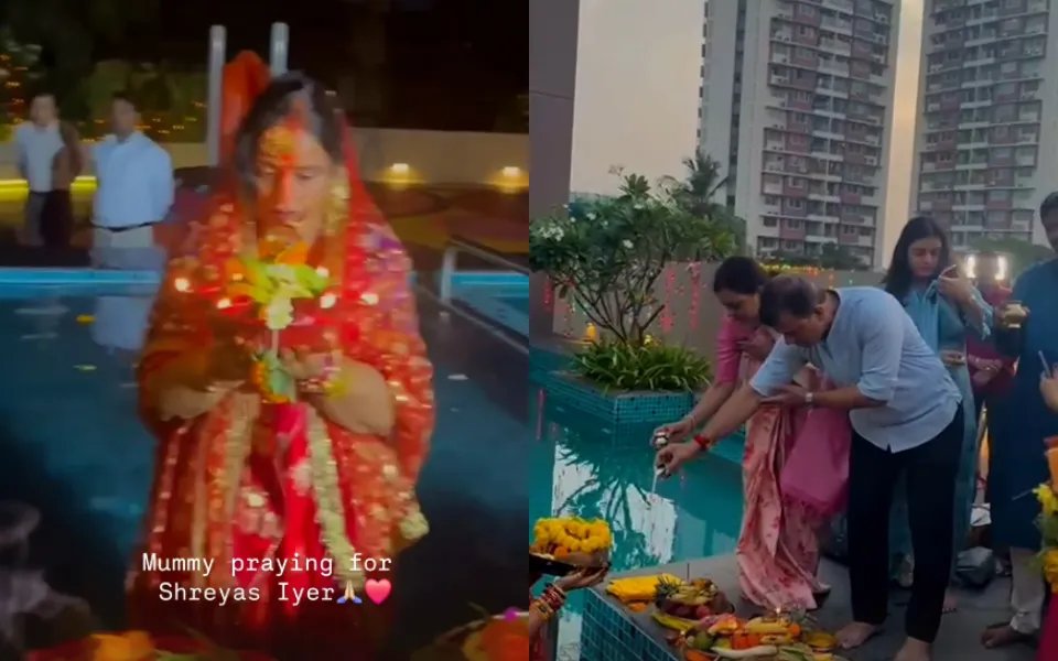 Suryakumar Yadav's mother praying for Shreyas Iyer recovery.