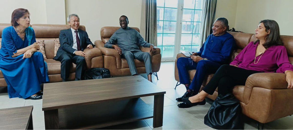 #HappeningNow in Conakry #Guinea

The <a href="/UN/">United Nations</a> delegation led by SCDS <a href="/MarDieye/">Mar Dieye</a> &amp; DCO Africa RD <a href="/hillo_el/">El Hillo!</a> is currently meeting with the diplomatic community, regional partners &amp;international financial institutions to strengthen cooperation in advancing the sustainable devt agenda—SDGs