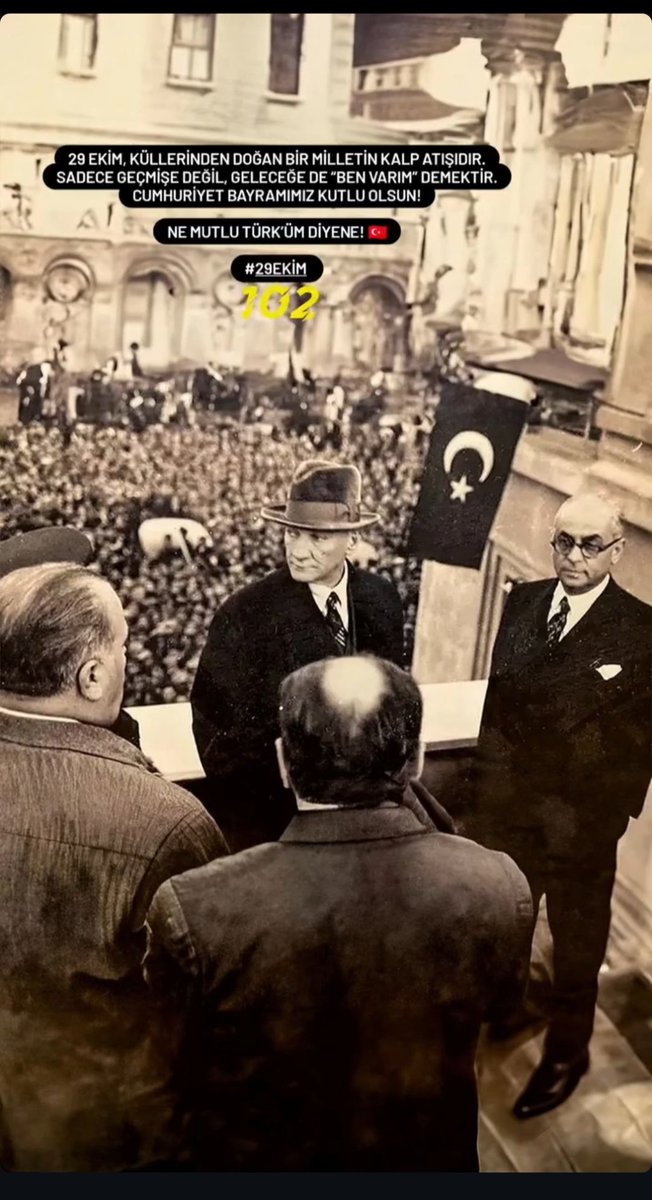 #Türkiye #Cumhuriyeti 102 Yaşında 🇹🇷

Kutlu Olsun!