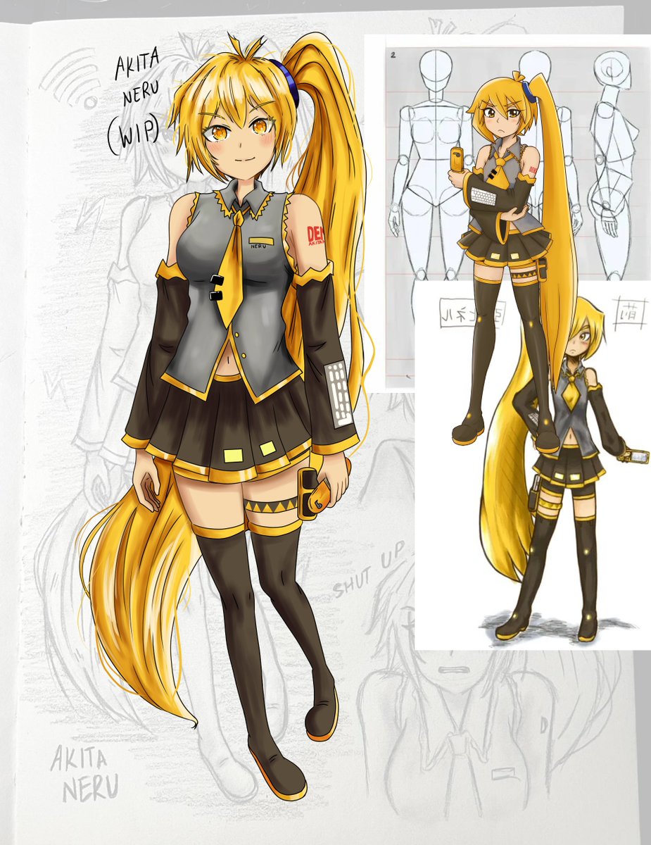 ok here i made my own akita neru ref sheet cuz like everything