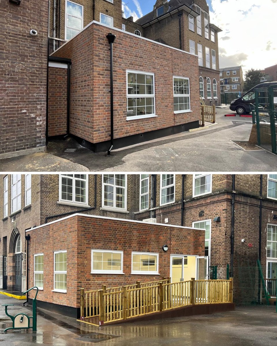 IntegraBuild's tweet image. Would you know this was modular? 🤔

We recently provided a dining hall extension at Spa School Camberwell in South London.

We were tasked with providing an extension which blended in with the existing school building, and was sympathetic to its surroundings.

#MakeItModular