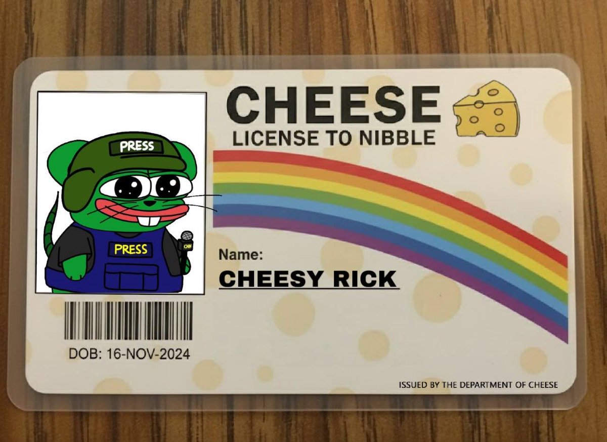 CheesyRick's tweet image. Do you have a license to $cheese 🧀💊