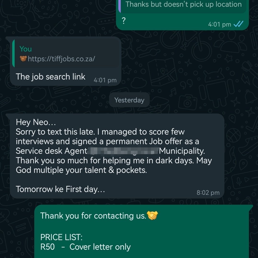 DocHub_Agency's tweet image. 📄 Revamp your CV &amp;amp; LinkedIn-Special 📄

▪️Modern CV (ATS-FRIENDLY) from: R100
▪️Generic Cover Letter: R50
▪️LinkedIn Profile Optimization
▪️Business Profiles
▪️Company Logo
▪️Contract Drafting
▪️Academic Writing

Whatsapp: 069 771 0718
Or Email: Revampcv4@gmail.com
#JobseekersSA