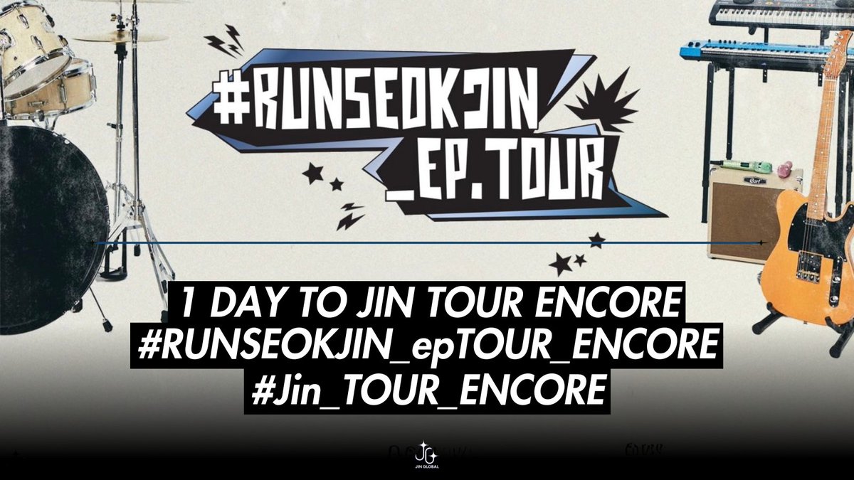 1 DAY. TO. GO. until Jin's RUNSEOKJIN_EP.TOUR_ENCORE kicks off