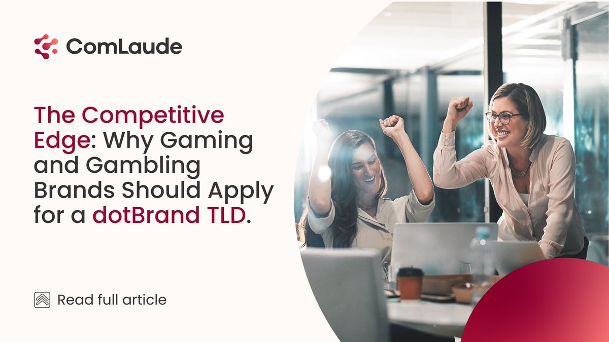 Can gaming operators afford NOT to apply for a #dotBrand TLD? 🎲

With the industry reaching $81bn and fierce competition, a dotBrand offers:

✅Verified trust
✅Player protection
✅Regulatory compliance
✅Market differentiation

Learn more 👉 comlaude.com/gaming-gamblin…

#ICANN2026