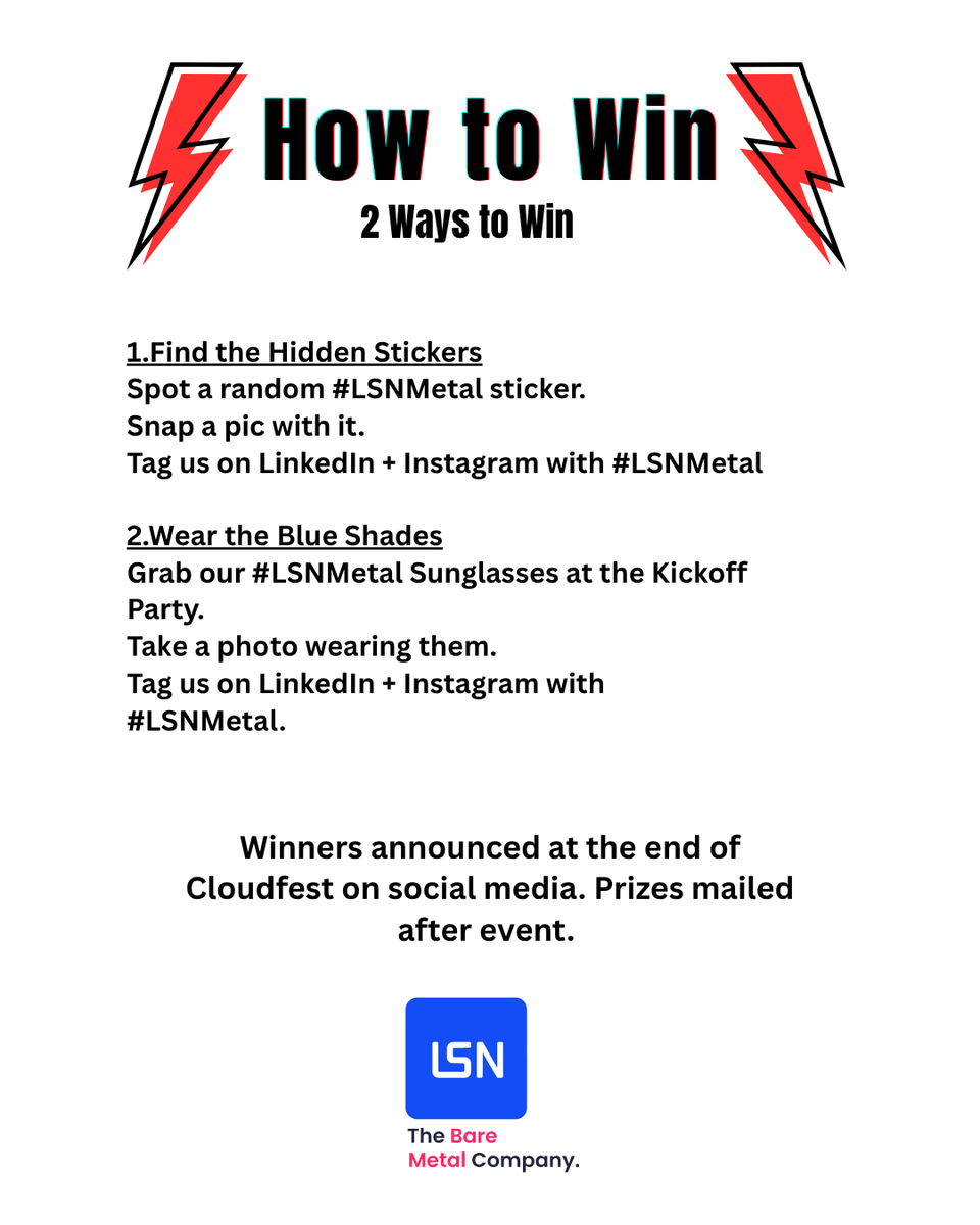 #CloudFestUSA is about to get metal. 🤘
Join the #Pickleball Kickoff Nov 4 @ 7PM — win AirPods, On shoes, or Ray-Bans. #LSNMetal