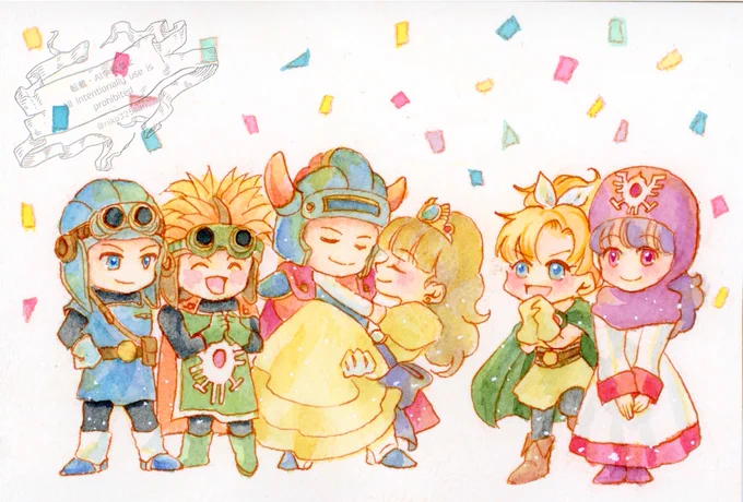 #ドラクエ1and2祝発売 #DQ1and2 #ドラクエ水彩部 発売おめでとうございます 子どもの頃はじめて遊んだドラクエが2でした。ロト三部作がどんな大団円を迎えるのか、今日からめいっぱい遊びたいと思います