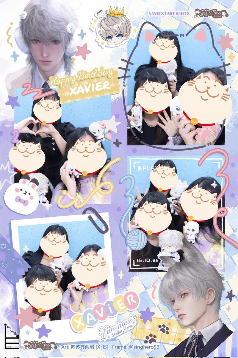 xavierslady's tweet photo. Makasih banyak kakak kakak panitia yang udah bikin frame cakep ini 😭💗🌟✨ suka banget sama framenya 🥺✨
@xaviestarlights @Linkon_event
#StarlightDay #Octovier #HBDXavier https://t.co/dtZiu8XbuR
