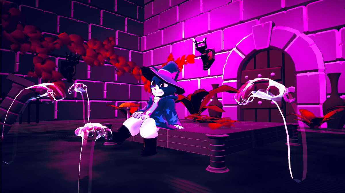 It's important to take a break, &amp; appreciate the calm every now &amp; then 😴

The Doors to 🪦Tombstone Tower🏰 opens in 2 DAYS!

✨-Nekomancer of Nowhere-✨ releases on Steam/itchio THIS FRIDAY!!

store.steampowered.com/app/3180290/Ne…

#indiegame  #nekomancer #spookygames