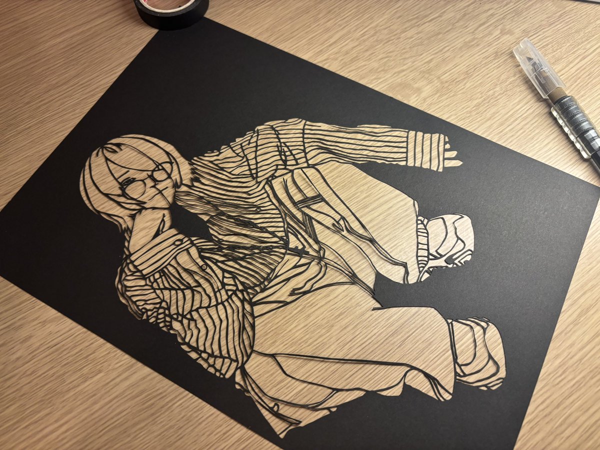 dora_kirie's tweet photo. 幽理朔 様の切り絵を切らせていただきました！#朔の宝物殿 https://t.co/wtfdnaUi9X