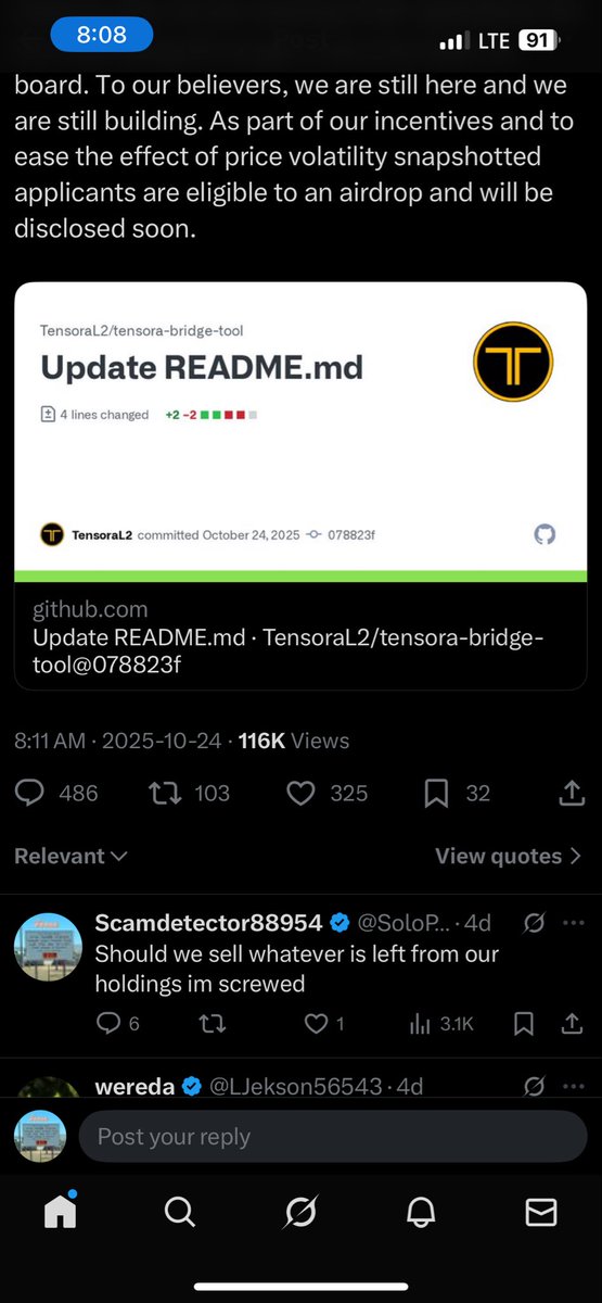 SoloPsychos's tweet photo. @dappsidesanchez @TensoraL2 @TryEntrave @Neo1xCompanion @epifuncoin @yinyangdat @bunnie_sol @solana_cube @wavefi_fun @TriangleDIO @vibe_us_com Wen airdrop ? And snapshots of addresses that were affected by the compromise as you guys stated @tensoraL2 https://t.co/1r8CtHocTC