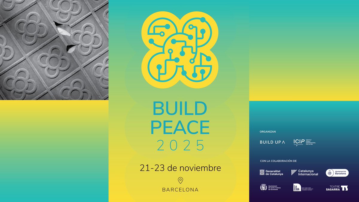 La conferencia internacional #BuildPeace2025 reunirá a 300 personas en Santa Coloma de Gramenet #Barcelona 

3 días de debate sobre la construcción de paz en el contexto de militarización y avance de los discursos de odio y la polarización.  

🔎Programa: icip.cat/es/tot-a-punt-…