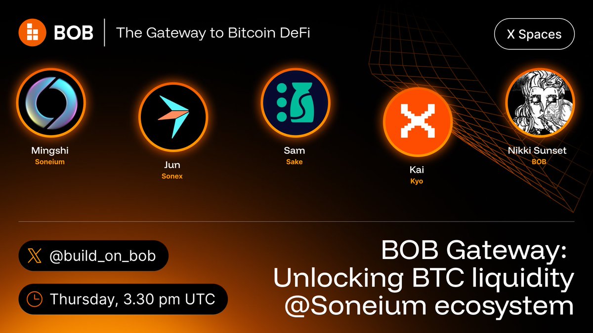 johnnyraga25's tweet photo. > BOB isn’t competing with Bitcoin or Ethereum — it’s bridging them.
> And that bridge might just redefine crypto’s future. 🌉
> #BOB 
Set reminder for tomorrow's space at @build_on_bob x https://t.co/c8AKTfYkIV
