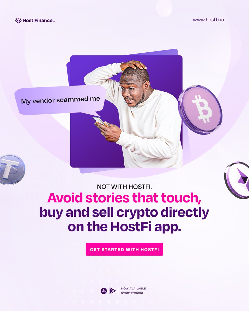 💔 “My vendor scammed me.”

Not with HostFi! 🚫

Buy and sell crypto safely; no middlemen, no stories that touch.

👉 HostFi.io Download the HostFi app today! 

#HostFi #CryptoMadeSimple