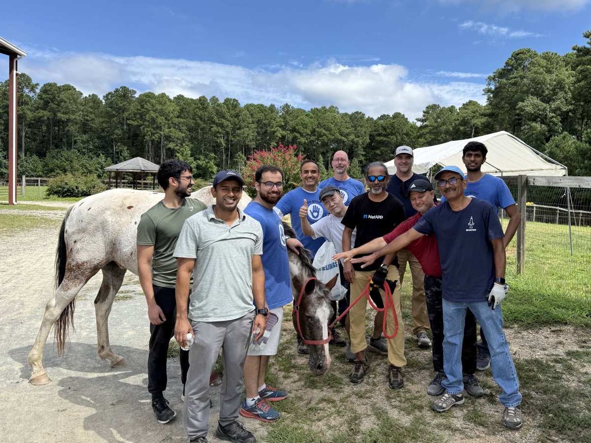 LifeAtNetApp's tweet image. 💙 Proud to volunteer with Horse and Buddy 🐴! Our @NetApp team helped spread mulch in their mental health space, creating a safe, welcoming environment for the community. 🌱
#LifeAtNetApp #NetApp #WhyNetApp #NetAppCares #CommunityImpact #GivingBack #SocialImpact