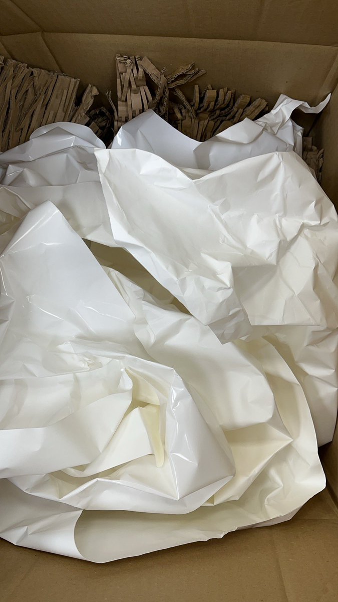 My suppliers get an email from me if they choose to use plastic tape etc., on their packaging. This one chose to fill the void with sticky-backed  plastic! They could have used a much smaller box instead.