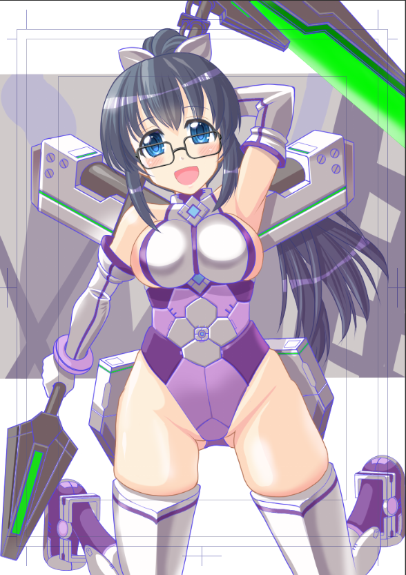 今夜はこの辺まで。背景は倒壊したビルとかを、なんかそれっぽく、もうちょいちゃんと描きます(;'∀')
基になってる画像に寄せて黒髪っぽくしました。
キャラは大体コレで良いかなーと思うんで武器と背景もうちょい描いて明日仕上げたいなーっと。