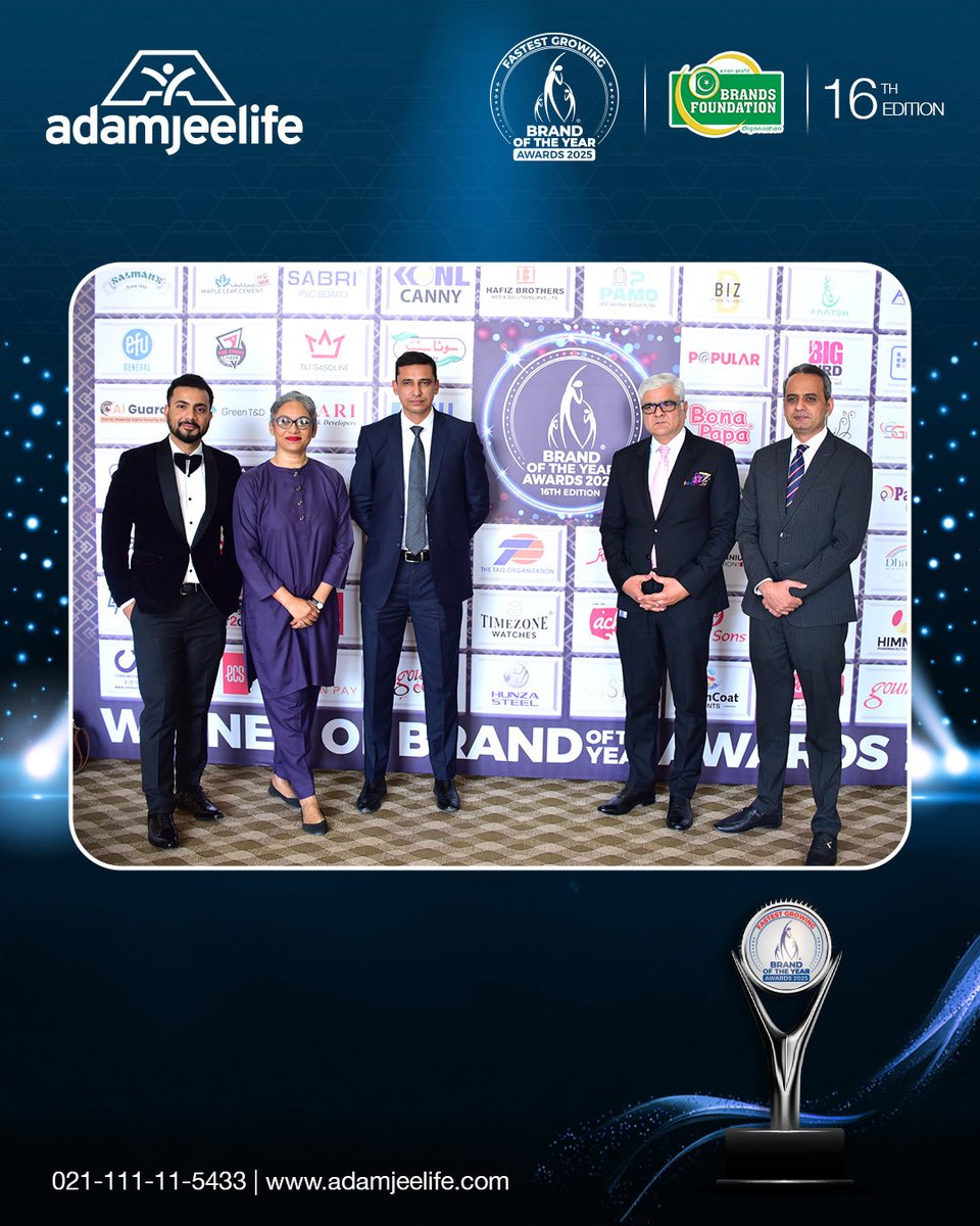 Proud moment for Adamjee Life! 🌟 Honored to be recognized as the ...