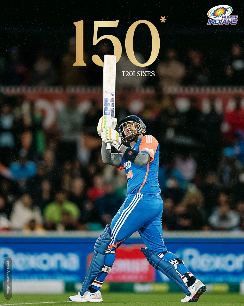 CricHitmanThala's tweet image. Surya Seth be like - &quot;डेढ़ सौ T20I sixes dega&quot; and we aren&apos;t complaining 🤩💙

#SuryakumarYadav