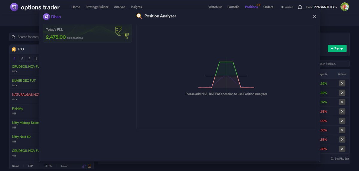 TraderPrasanth's tweet photo. @DhanCares  | MANY TIMES EMAILED,CALD,BUT THE ISSUE STILL CONTINUES... WILL YOUR TECHNICAL TEAM RESPONDS? NO POSTION ANALYSER FOR COMMODITY OPEN POSITIONS. #dhan https://t.co/DF6LdC8DjV
