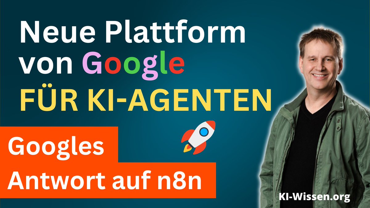 Google hat eine neue Plattform veröffentlicht, mit der du in Minuten eigene KI-Agenten erstellen kannst – ganz ohne Code! 🚀
Jetzt 30 Tage kostenlos testen und sehen, wie sie sich gegen n8n &amp; ChatGPT schlägt.
🎥  youtu.be/kGDSY2hYX80?si…
#KI #GoogleGemini #Automatisierung