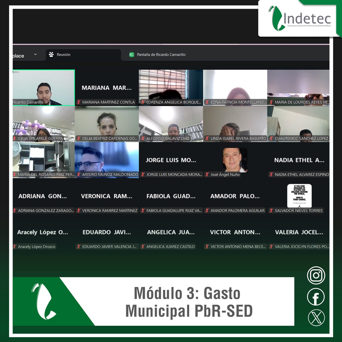 Sesión 4 del Módulo 3: Gasto Municipal PbR-SED del Diplomado en Hacienda Pública Municipal. 28 de octubre de 2025