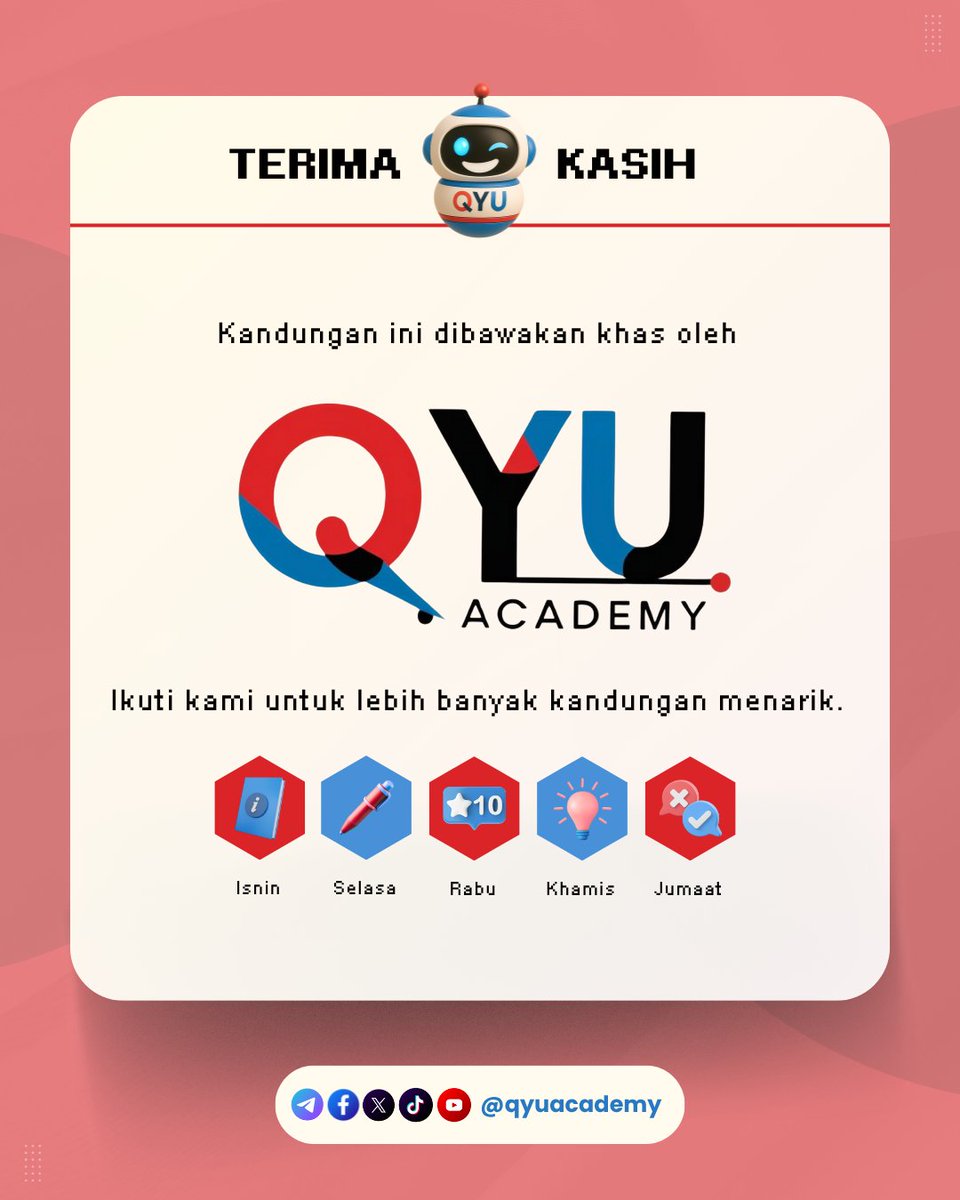 🚀 TOP 10 EXTENSION (ADD-INS) MICROSOFT EXCEL - PART 2
 📊 Excel bukan sekadar helaian nombor.

Jom bersama QYU Academy — Belajar. Mahir. Berjaya.

#QYUAcademy #BelajarDigital #QYUTips #JomMahir