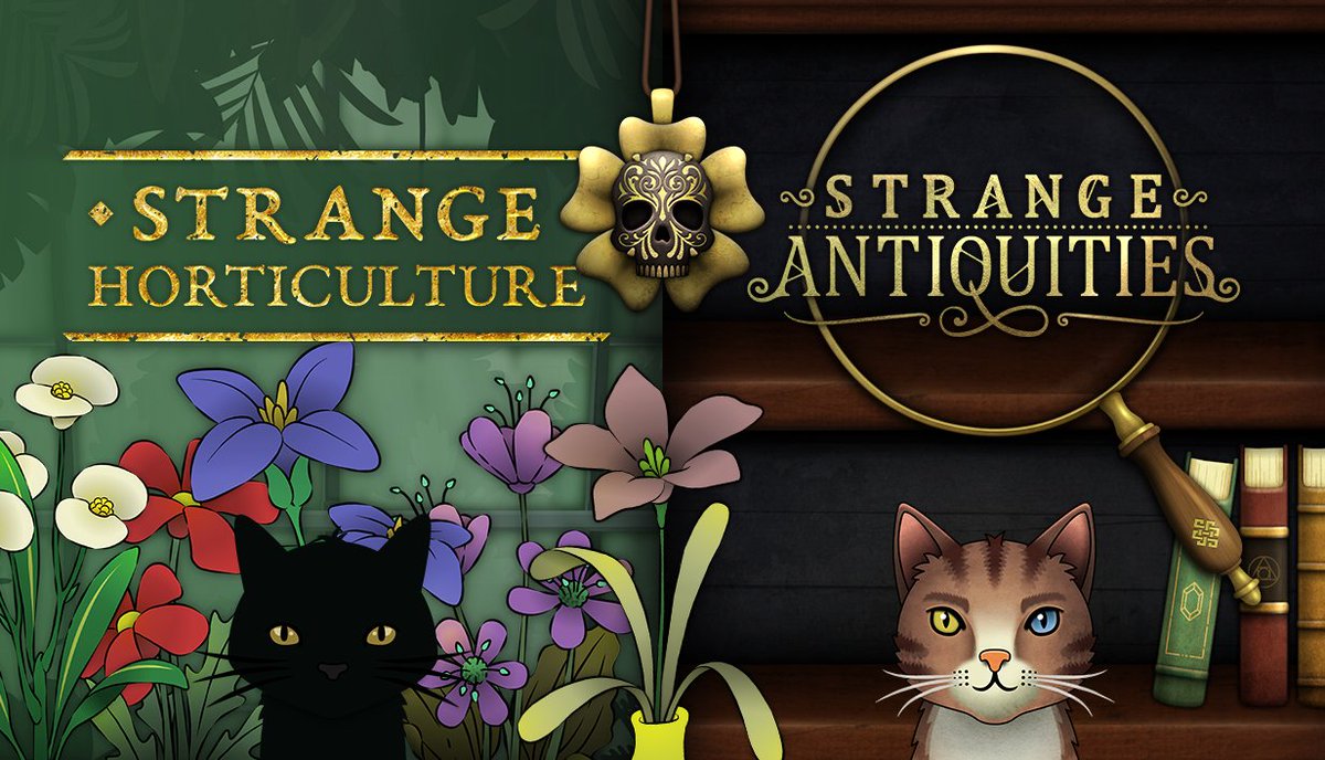 Introducing the Undermere collection on Steam!

Strange Horticulture (currently 60% off) + Strange Antiquities are now bundled into one delightfully dark &amp; cosy package. If you're new to our games or need to complete your Strange collection, an extra 10% off is the deal for you.
