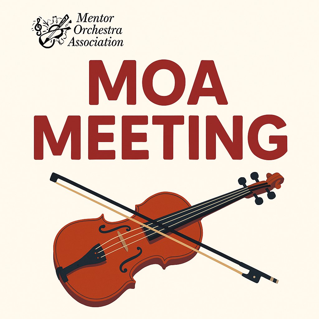 Just a reminder that our November meeting is coming up! We’ll be talking about upcoming winter events, fundraisers, and concert plans — your input and ideas are appreciated. Tues, Nov 4 at 7pm
 In Person: Meet us in The Hub at Mentor High
or Zoom: tinyurl.com/bdhdfr2d
