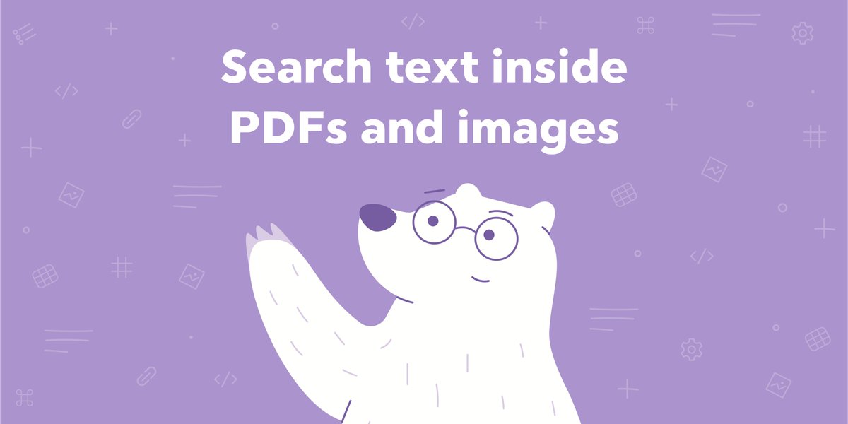 BearNotesApp's tweet image. Can’t remember if it was in a note, a PDF, or a screenshot?
Doesn’t matter, Bear can find it. 🔍

💡 With Bear Pro, you can search text inside PDFs and images.