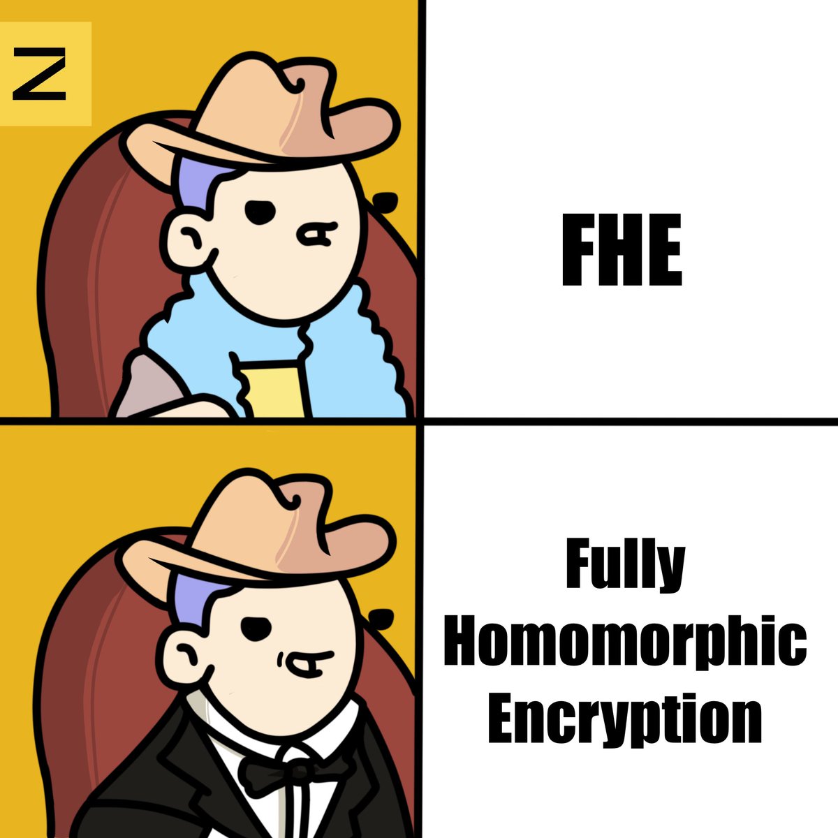 Another days another hand draw <a href="/zama/"></a> memes 

“ Fully homomorphic encryption sound like premium ”

#ZamaCreatorProgram