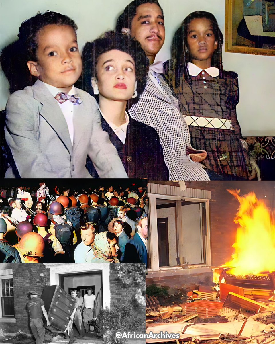 AfricanArchives's tweet image. The Cicero Riot Of 1951.

In July 1951, a mob of about 4,000 whites attacked an apartment building that housed a single Black family of Harvey E. Clark, a WW2 veteran, in a neighborhood in Cicero, Illinois.

It was the first race riot to be broadcast on local television.