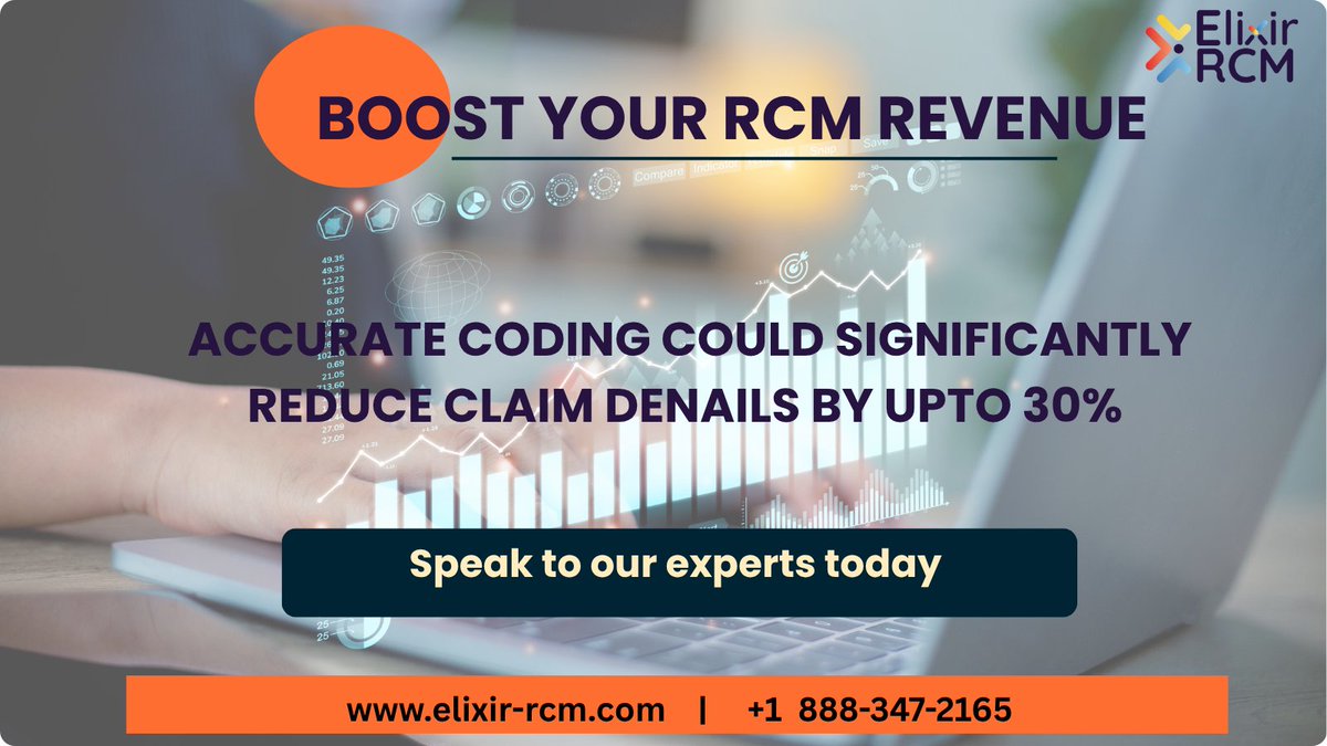 ElixirRcm's tweet image. #RCMrevenue #revenuecyclemanagement #claims #claimsmanagement #claimsdenials #claimsubmission #accuratecoding #codingexperts #medicalcoders #medicalcoding #revenuemanagement #healthcareexperts #usa