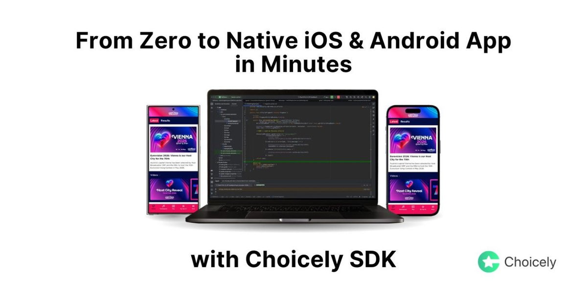 App developer: have you ever spent hours writing boilerplate just to see your first screen?

With the Choicely SDK offers:
 ✅ No boilerplate setup
 ✅ Ready-made backend, navigation &amp; content feeds
 ✅ Native quality + full code control

Check out our SDK docs and get your