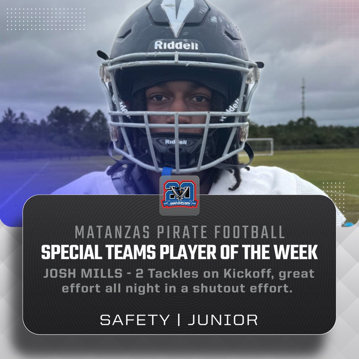 Matanzas Football (@mhspiratefb) on Twitter photo Another W.I.N.☠️ to keep our Postseason Push going. Here are the Players of the Week from a Shutout vs. Pedro Menendez. 
#TakeEverything 🏔️ 
The Climb Continues 🏔️ Another W.I.N.☠️ to keep our Postseason Push going. Here are the Players of the Week from a Shutout vs. Pedro Menendez. 
#TakeEverything 🏔️ 
The Climb Continues 🏔️