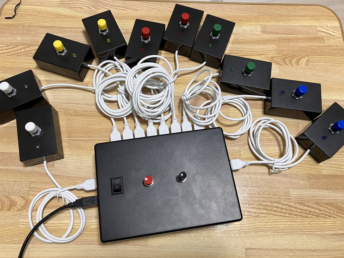 エンチャン機能搭載】早押し機 R-Cube PPB 6 Dual カラフル エンチャン