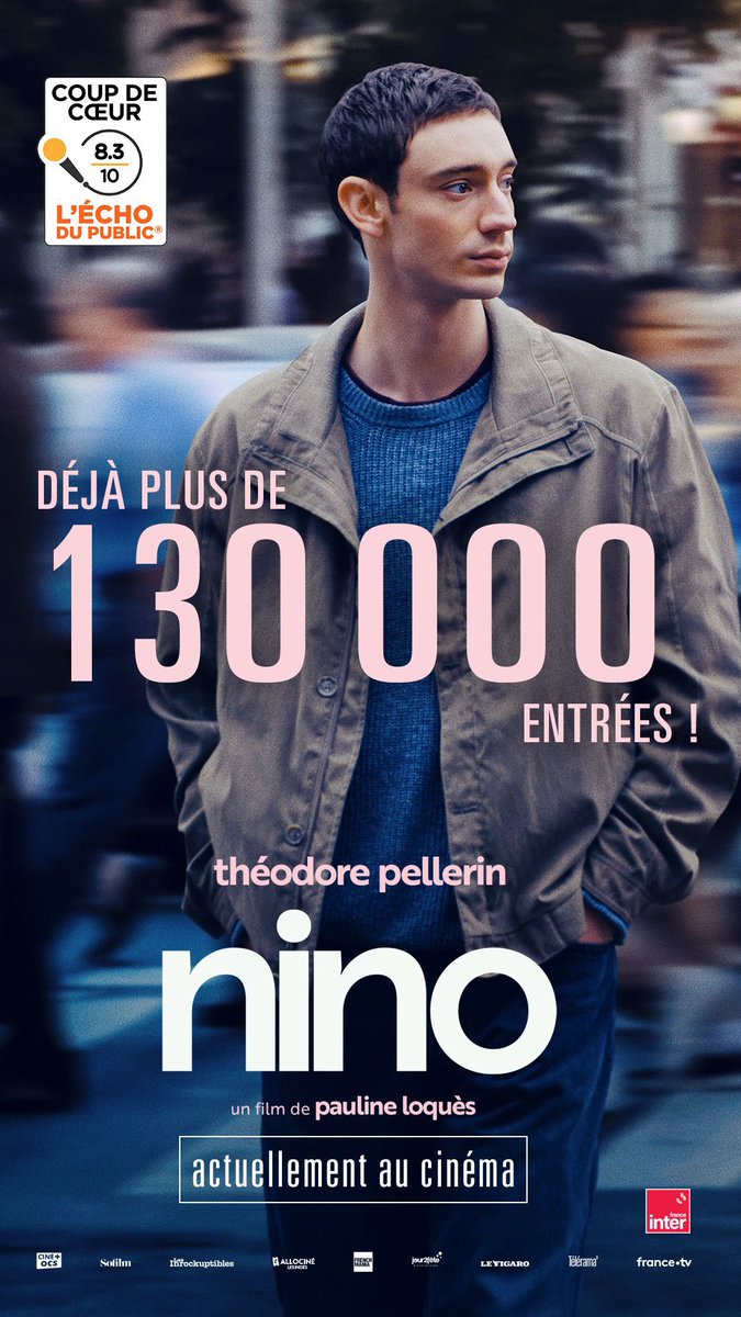 obsatisfaction's tweet image. 🟠 Superbe bouche à oreille pour notre Label Coup de Cœur en sortie de salles (8,3/10), #Nino de Pauline Loquès, qui dépasse les 130.000 entrées au terme de sa 6e semaine 👏 cc @jour2fete
