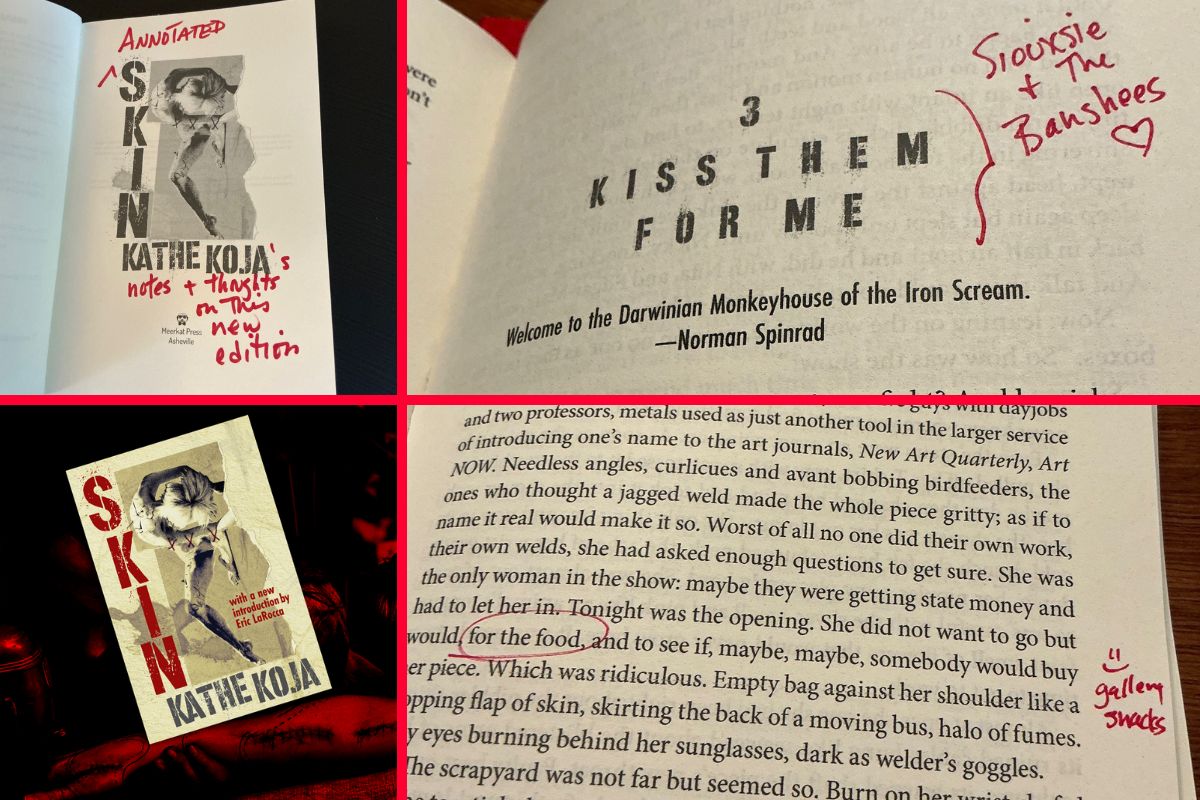 MeerkatPress's tweet image. Enter by Oct 30 6 pm Eastern!! Get ready to dive deeper into the lives of Tess &amp;amp; Bibi. We’re giving away a one-of-a-kind copy of Kathe Koja’s classic body-horror masterpiece, SKIN… ANNOTATED BY THE AUTHOR HERSELF.

Enter here: smpl.is/ad18z