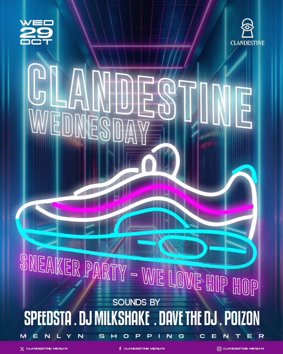 @clandestinemenlyn are for Wednesdays!!
Pull up and let's vibe