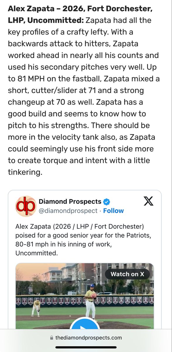 FortDPatriotsBB's tweet photo. Thank you @diamondprospect for the write ups on our guys from the Fall League All-Star games! 
@nathanclark212 @AlexZapata2411 @CannonCorder26 @bradyquirk09 https://t.co/niT5esRuV1