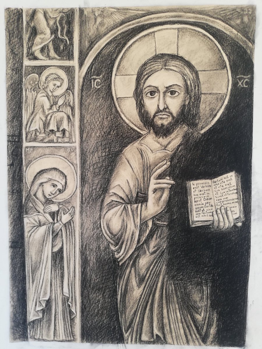 SerenaLocatell1's tweet photo. "GESÙ CRISTO È VERITÀ" carboncino su carta da spolvero 50x70 #art #arte #artesacra #cattolico #Catholic #catholique #Veritá #Truth #Verdad #Gesú #Jesus #drawing #sketch #matita https://t.co/TbeFloKVaT