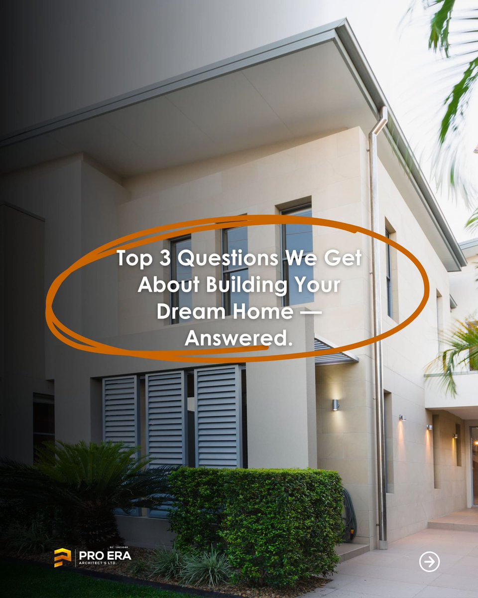 proeraarchitect's tweet image. Building your dream home starts with the right questions, and the right team to answer them. 🏠
We’re sharing the top 3 questions clients always ask (and our real answers). 👇

#ProEraArchitects #ProEraProjects #ConstructionNigeria